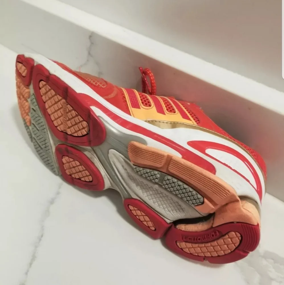 EUC Adidas Adiprene Formotion Men's Running Sneakers Size 8.5 Orange/White - Picture 8 of 10